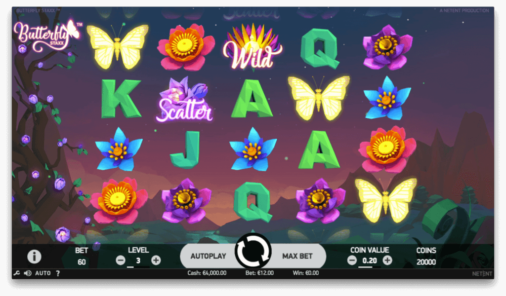 Základní informace o herním automatu Butterfly Staxx