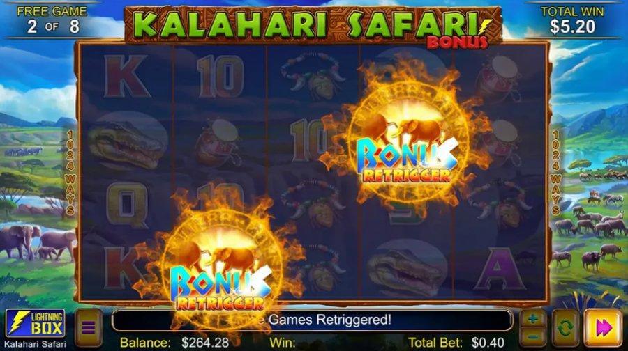 Kalahari Safari - Bonus Retrigger
