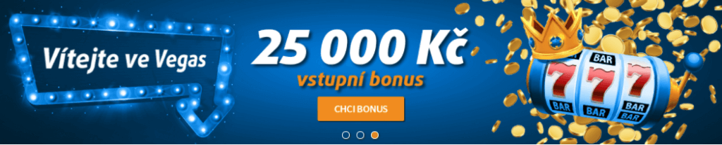 První 100% bonus do 25 000 Kč