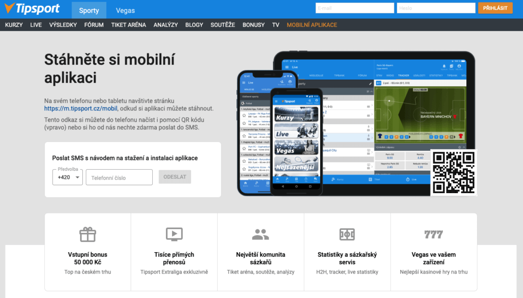 Tipsport casino - Mobilní aplikace