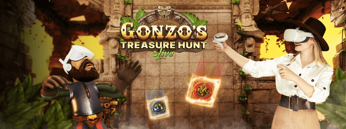 GONZO’S TREASURE HUNT jako první live casino hra ve VR!