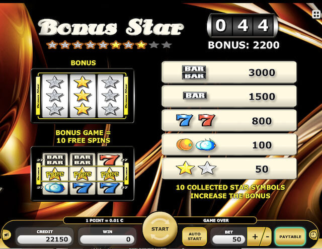 Automaty zdarma Bonus Star