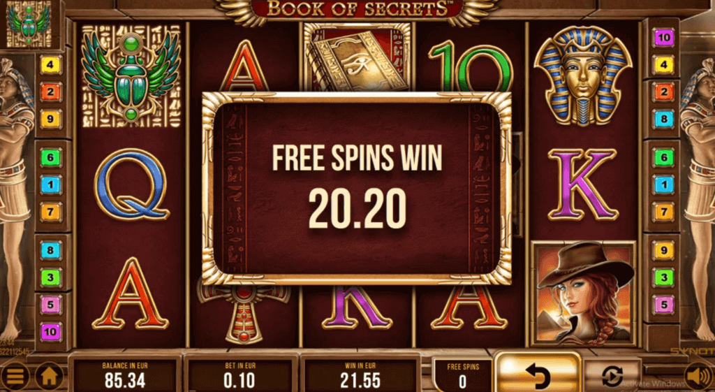 Book Of Secrets free spins