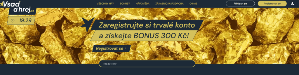 Vsaď a Hrej Casino vstupní bonus pro nové hráče