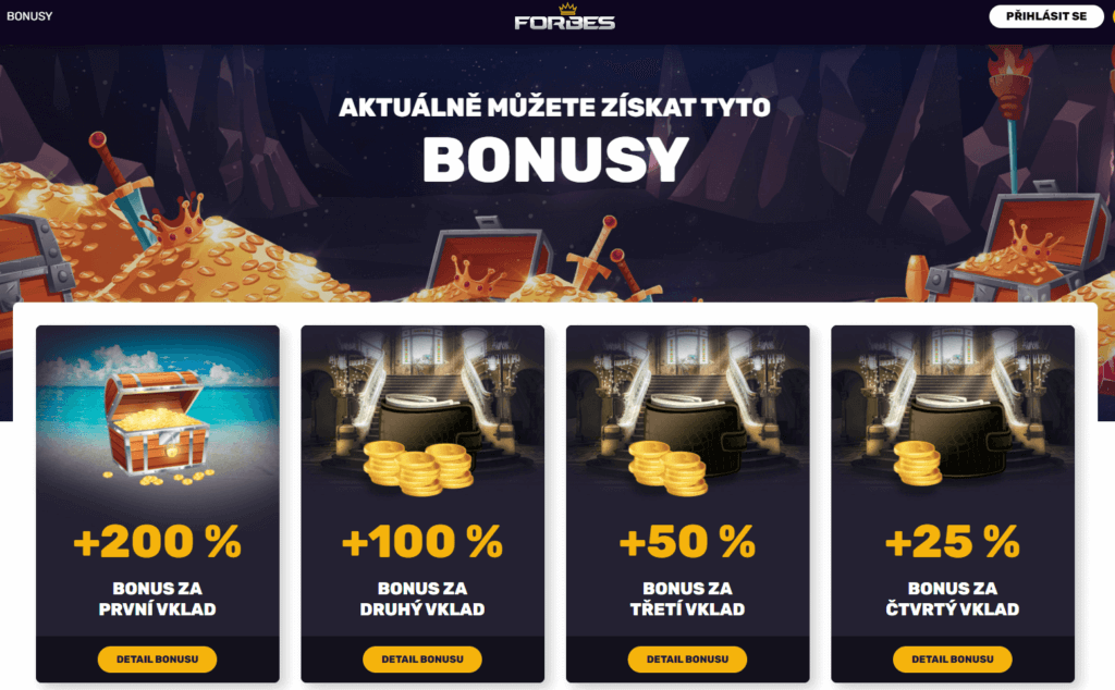 Forbes Casino bonus pro nové hráče