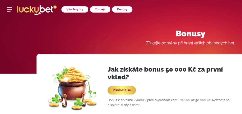 bonus za vklad až 50000 Kč