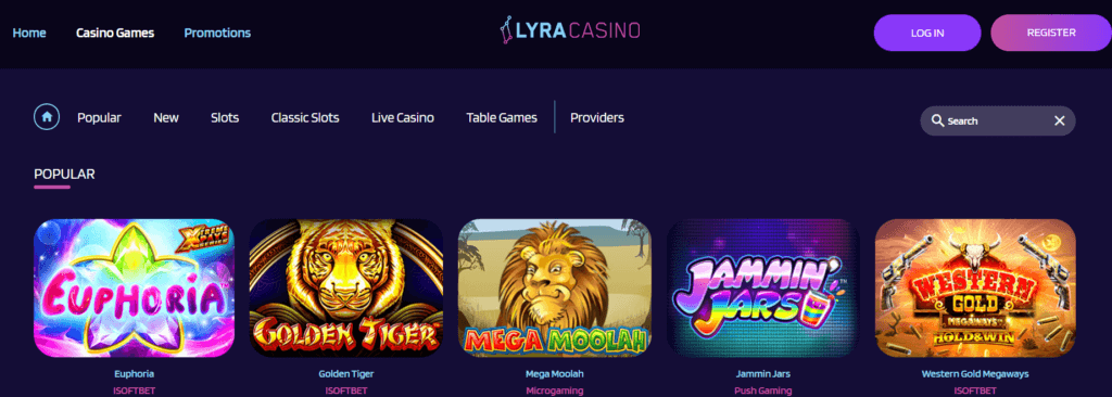 LyraCasino - Hry, které si v casinu můžete zahrát