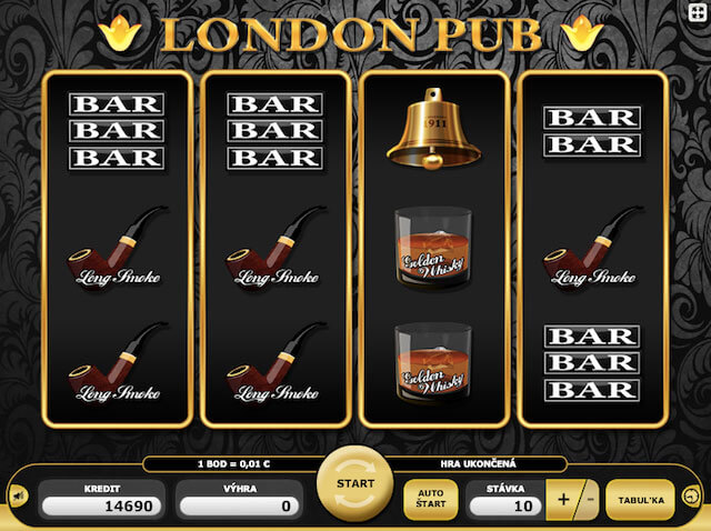 Hrací automaty zdarma London Pub