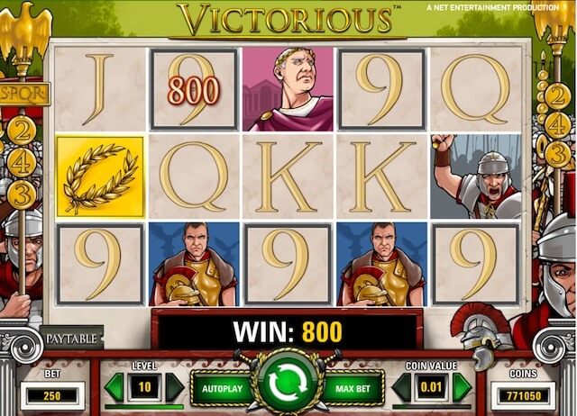 Hrací automaty zdarma, jako je Victorious můžete najít na stránce ceskecasino