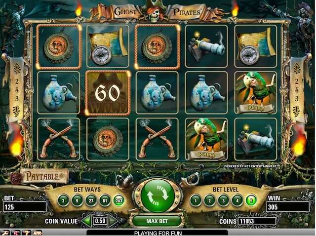 Casino automaty zdarma přímo pro vás! Zahraj si hrací automat Ghost Pirates! 