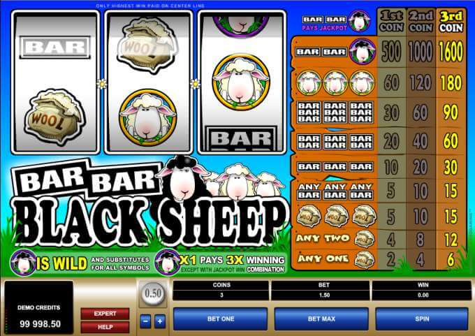 Bar Bar Black Sheep casino hra