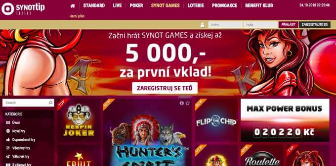 Online casino Synot Tip