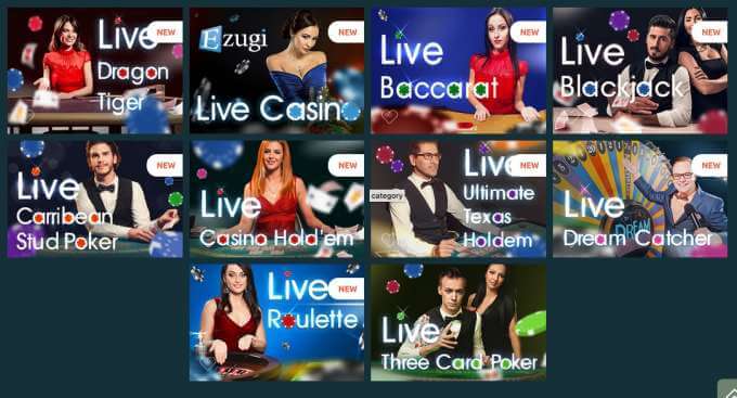 LIVE CASINO pro české hráče „Casinia