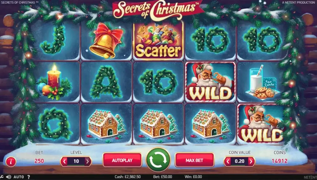 Video automat neboli hra Secrets of Christmas!