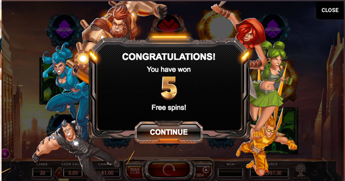 free spins v Super Heroes zdarma